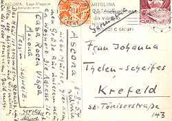 Postkarte vom 8.8.54